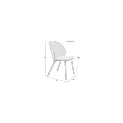 2 Chaises Cozy En Tissu Bouclé - Zuiver -Magasin À Domicile 2 chaises cozy en tissu boucle zuiver 13