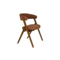 2 Chaises De Salle à Manger POM En Tissu Et Bois - Zuiver