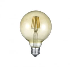Trio Ampoule Globe LED E27 Déco Filament 420 Lm 6W Jaune