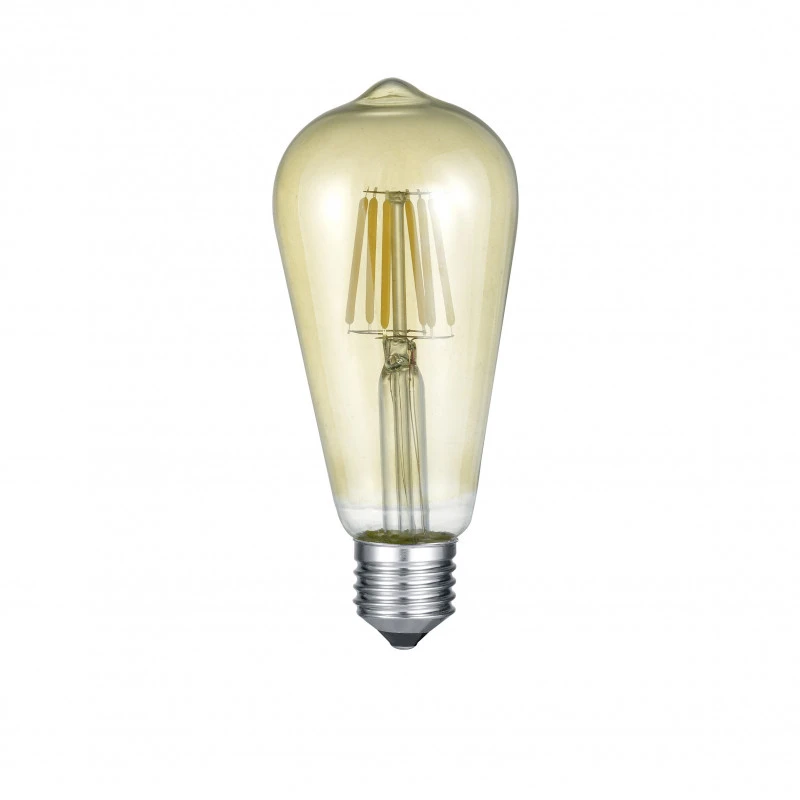 Trio Ampoule Longue LED E27 Déco Filament 420 Lm 6W Jaune 3 Trio Ampoule Longue LED E27 Déco Filament 420 Lm 6W Jaune