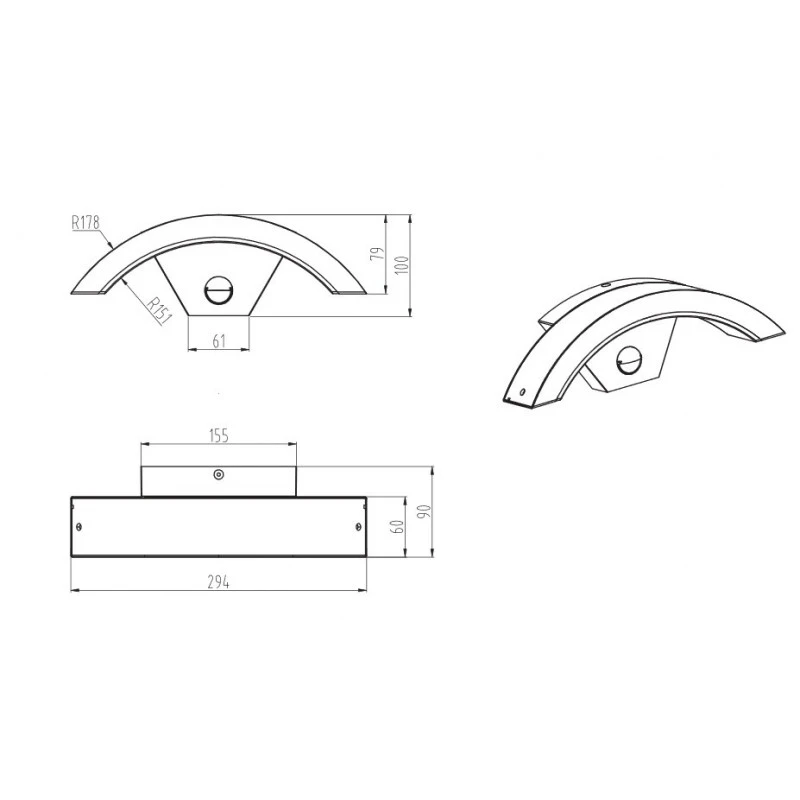 Trio Applique De Jardin LED Ohio Avec Capteur 6 Trio Applique De Jardin LED Ohio Avec Capteur – Image 4