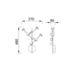 Applique Murale Blanche ADN - Mantra -Magasin À Domicile applique murale blanche adn mantra 2