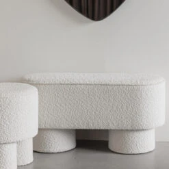 Banc Arrondi En Tissu Bouclé Marcos – Design Moderne Et Confort | Boite à Design -Magasin À Domicile banc arrondi en tissu boucle marcos design moderne confort boite a design 1