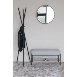 Banc Avec Coussin Tissu Milou -Magasin À Domicile banc avec coussin tissu milou 1