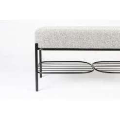 Banc Avec Coussin Tissu Milou -Magasin À Domicile banc avec coussin tissu milou 6