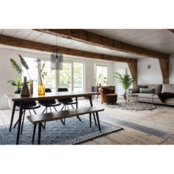 Banc En Bois Et Métal Alagon Industriel 160x40 Cm - Dutchbone -Magasin À Domicile banc en bois et metal alagon industriel 160x40 cm dutchbone 9