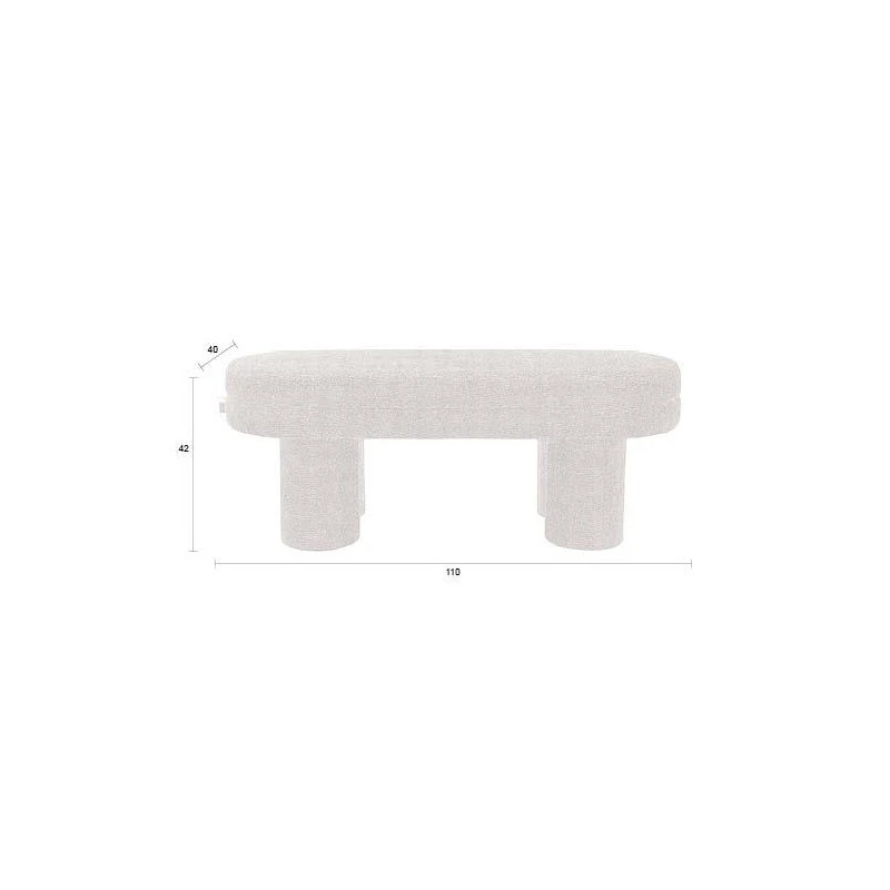 Banc Intérieur En Tissu Bouclé 110 Cm - FERN 10 Banc Intérieur En Tissu Bouclé 110 Cm - FERN – Image 8