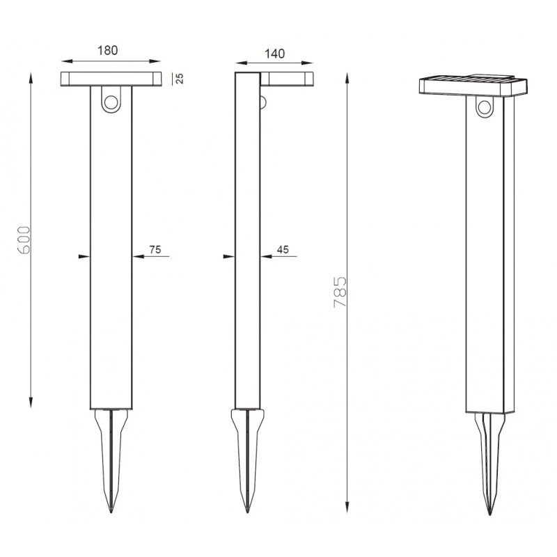 Trio Borne De Jardin Led Solaire à Détecteur Esquel 6 Trio Borne De Jardin Led Solaire à Détecteur Esquel – Image 4