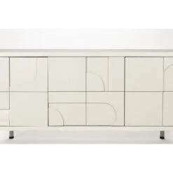 Buffet 3 Portes Bois Et Métal 120 Cm - FUNK -Magasin À Domicile buffet 3 portes bois et metal 120 cm funk 3