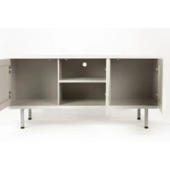 Buffet 3 Portes Bois Et Métal 120 Cm - FUNK -Magasin À Domicile buffet 3 portes bois et metal 120 cm funk 4