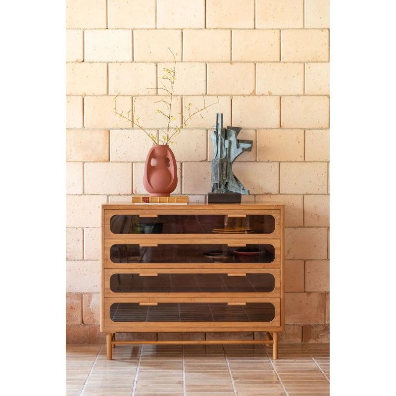 Buffet à Tiroirs Vintage Bois Et Verre CAROUN - Dutchbone 4 Buffet à Tiroirs Vintage Bois Et Verre CAROUN - Dutchbone – Image 2