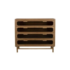 Buffet à Tiroirs Vintage Bois Et Verre CAROUN - Dutchbone