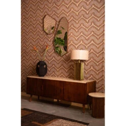 Buffet Arda Bois Et Travertin - Dutchbone -Magasin À Domicile buffet arda bois et travertin dutchbone 1