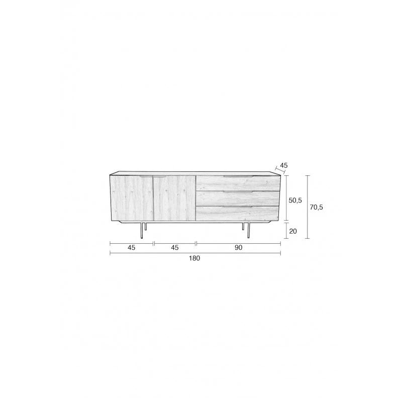 Buffet De Salle à Manger Travis - Zuiver 12 Buffet De Salle à Manger Travis - Zuiver – Image 10