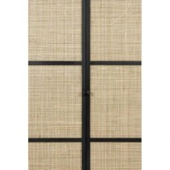 Buffet Haut En Bois Et Rotin Guuji -Magasin À Domicile buffet haut en bois et rotin guuji 11