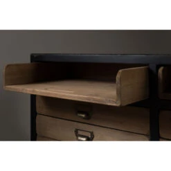 Buffet Vintage Sol En Bois Et Métal - Dutchbone -Magasin À Domicile buffet vintage sol en bois et metal dutchbone 2