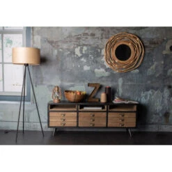 Buffet Vintage Sol En Bois Et Métal - Dutchbone -Magasin À Domicile buffet vintage sol en bois et metal dutchbone 4