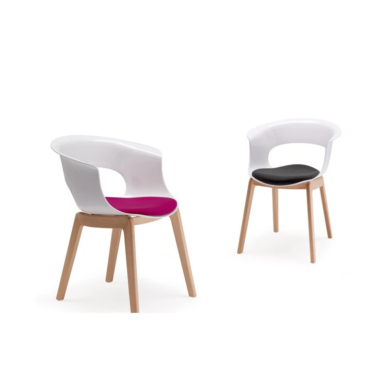 Chaise Design Natural Miss B Avec Coussin Par Scab Design 4 Chaise Design Natural Miss B Avec Coussin Par Scab Design – Image 2