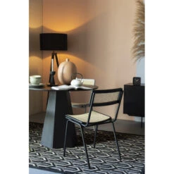 Chaise Rétro Perforée Vintage Jort En Hêtre Et Rotin Naturel - Zuiver -Magasin À Domicile chaise retro perforee vintage jort en hetre et rotin naturel zuiver 9