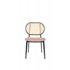 Chaise SPIKE En Canne De Rotin Et Assise En Tissu - Zuiver -Magasin À Domicile chaise spike en canne de rotin et assise en tissu zuiver 2