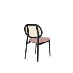 Chaise SPIKE En Canne De Rotin Et Assise En Tissu - Zuiver -Magasin À Domicile chaise spike en canne de rotin et assise en tissu zuiver 4
