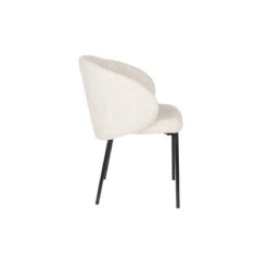 Chaise En Tissu Bouclette Et Métal - AYLE 17 Chaise En Tissu Bouclette Et Métal - AYLE -Magasin À Domicile chaise tissu bouclette metal ayle 2