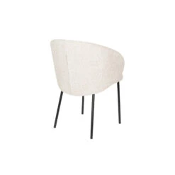 Chaise En Tissu Bouclette Et Métal - AYLE 18 Chaise En Tissu Bouclette Et Métal - AYLE -Magasin À Domicile chaise tissu bouclette metal ayle 3