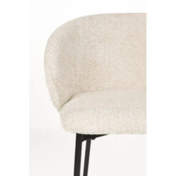 Chaise En Tissu Bouclette Et Métal - AYLE 20 Chaise En Tissu Bouclette Et Métal - AYLE -Magasin À Domicile chaise tissu bouclette metal ayle 5