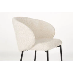 Chaise En Tissu Bouclette Et Métal - AYLE 21 Chaise En Tissu Bouclette Et Métal - AYLE -Magasin À Domicile chaise tissu bouclette metal ayle 6