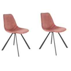 Chaise Tissu Velours FRANKY VELVET - Lot De 2 - Dutchbone