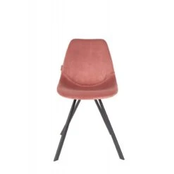 Chaise Tissu Velours FRANKY VELVET - Lot De 2 - Dutchbone -Magasin À Domicile chaise tissu velours franky velvet lot de 2 dutchbone 3