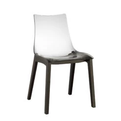 Chaise Transparente Bois Wenge Natural Zebra SCAB Design
