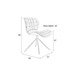 Chaises Design OMG LL Imitation Cuir Lot De 2 - Zuiver -Magasin À Domicile chaises design omg ll imitation cuir lot de 2 zuiver 7