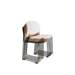 Chaises Design Stacks à Pieds Luges - Lot De 4 25 Chaises Design Stacks à Pieds Luges - Lot De 4 -Magasin À Domicile chaises design stacks a pieds luges lot de 4 7
