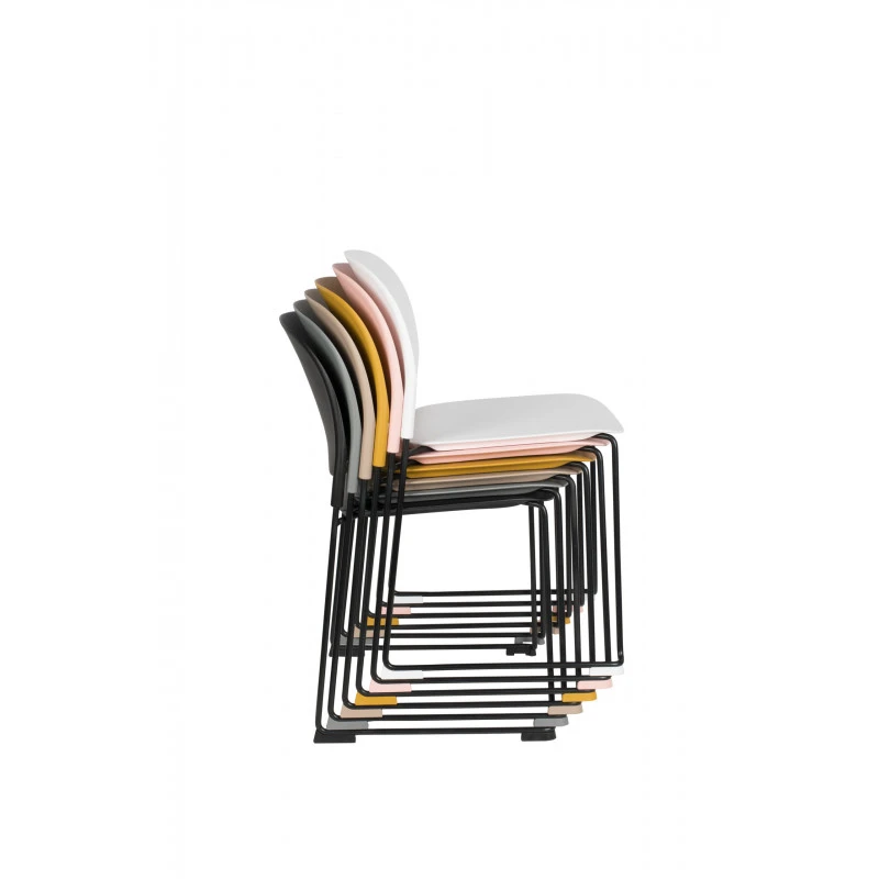 Chaises Design Stacks à Pieds Luges - Lot De 4 11 Chaises Design Stacks à Pieds Luges - Lot De 4 – Image 9