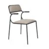 Chaises Design Tissu à Accoudoirs ALBA - Zuiver - Lot De 2 -Magasin À Domicile chaises design tissu accoudoirs alba zuiver