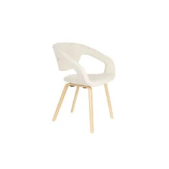 2 Chaises Flexback En Tissu Bouclé à Accoudoirs - Zuiver -Magasin À Domicile chaises flexback en tissu boucle accoudoirs zuiver 2