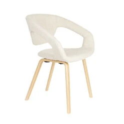 2 Chaises Flexback En Tissu Bouclé à Accoudoirs - Zuiver