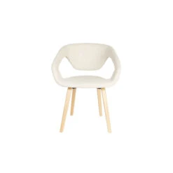 2 Chaises Flexback En Tissu Bouclé à Accoudoirs - Zuiver -Magasin À Domicile chaises flexback en tissu boucle accoudoirs zuiver 3