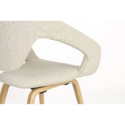 2 Chaises Flexback En Tissu Bouclé à Accoudoirs - Zuiver -Magasin À Domicile chaises flexback en tissu boucle accoudoirs zuiver 7