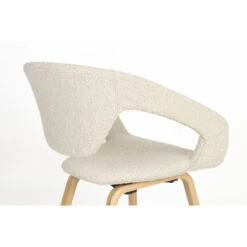 2 Chaises Flexback En Tissu Bouclé à Accoudoirs - Zuiver -Magasin À Domicile chaises flexback en tissu boucle accoudoirs zuiver 9