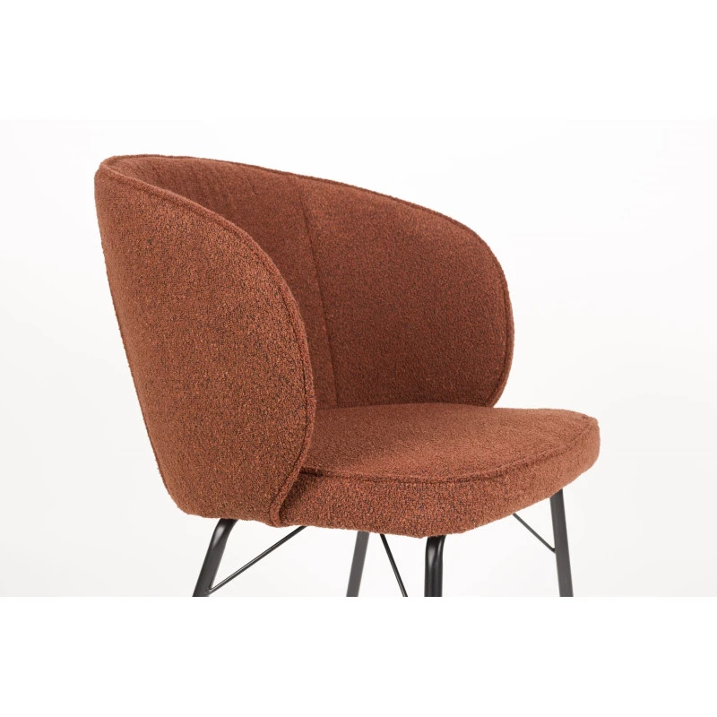 Chaises Tissu Bouclé De Salle à Manger Joa - Lot De 2 11 Chaises Tissu Bouclé De Salle à Manger Joa - Lot De 2 – Image 9