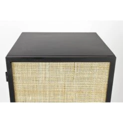 Colonne De Rangement En Bois Et Rotin Guuji - Boite à Design -Magasin À Domicile colonne de rangement en bois et rotin guuji boite a design 6