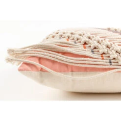 Coussin SAAR Ivoire Et Rose - Zuiver -Magasin À Domicile coussin saar ivoire et rose zuiver 2