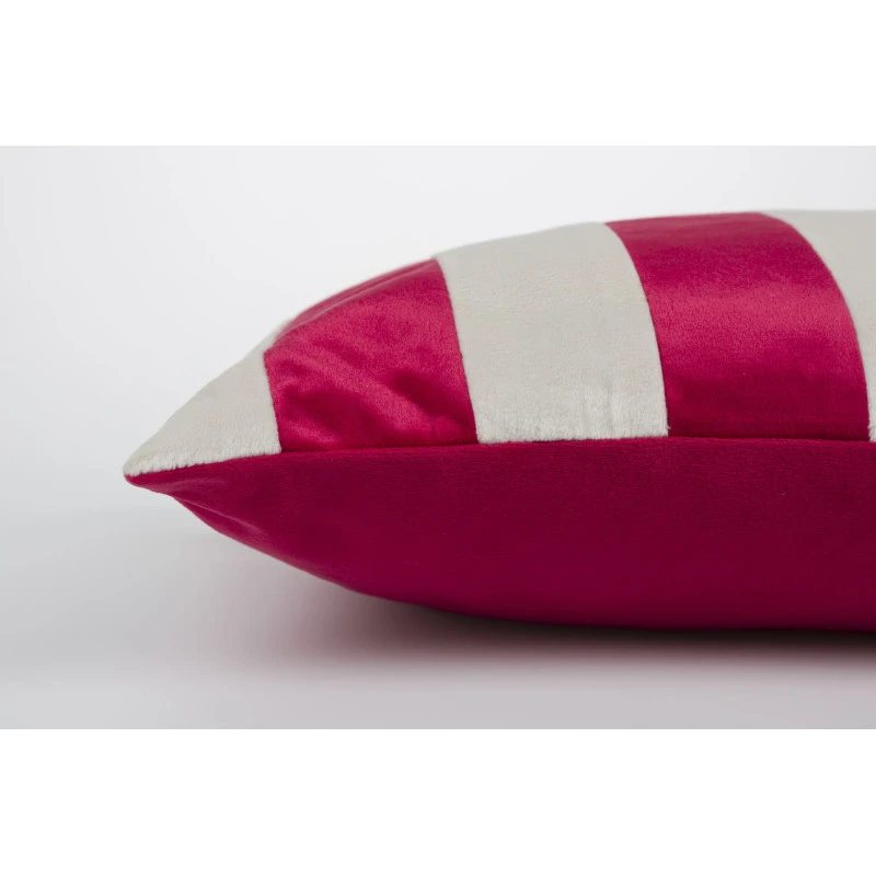 Coussin Tissu Blanc Et Rouge TAZ 30x60 Cm - Boite à Design 5 Coussin Tissu Blanc Et Rouge TAZ 30x60 Cm - Boite à Design – Image 3