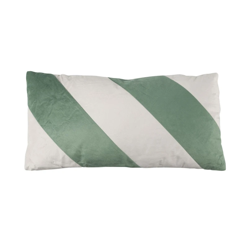 Coussin Tissu Blanc Et Vert HOY 30x60 Cm - Boite à Design 3 Coussin Tissu Blanc Et Vert HOY 30x60 Cm - Boite à Design