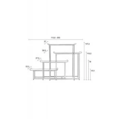 Ensemble étagères Gigognes Style Industriel Cabinet Flodka - Zuiver -Magasin À Domicile ensemble etageres gigognes style industriel cabinet flodka zuiver 10