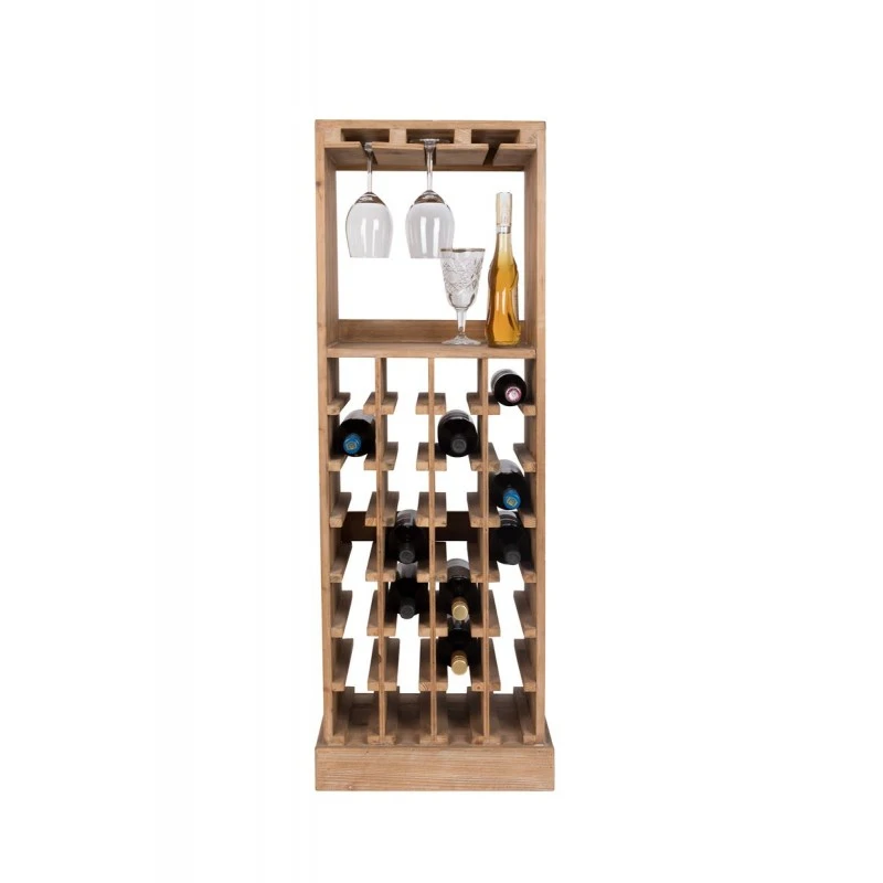 Etagère à Bouteilles De Vin Et Verres En Bois Claude - Dutchbone 3 Etagère à Bouteilles De Vin Et Verres En Bois Claude - Dutchbone