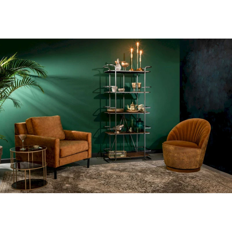 Fauteuil Crapaud Rotatif Velours MADISON - Dutchbone 15 Fauteuil Crapaud Rotatif Velours MADISON - Dutchbone – Image 13