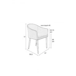 Fauteuil En Tissu Velours Catelyn - Boite à Design 21 Fauteuil En Tissu Velours Catelyn - Boite à Design -Magasin À Domicile fauteuil en tissu velours catelyn boite a design 7